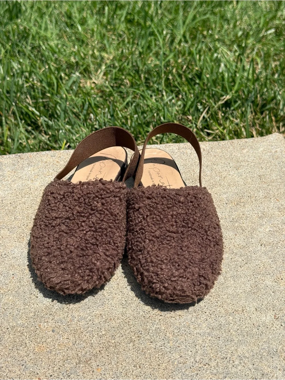 CHESTNUT SHEARLING MULES PAPANATAS | ELI 1957 size 29